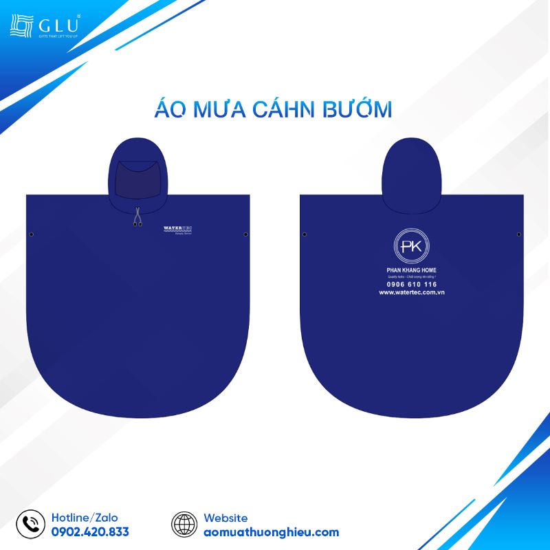 áo mưa cánh bướm in logo 1