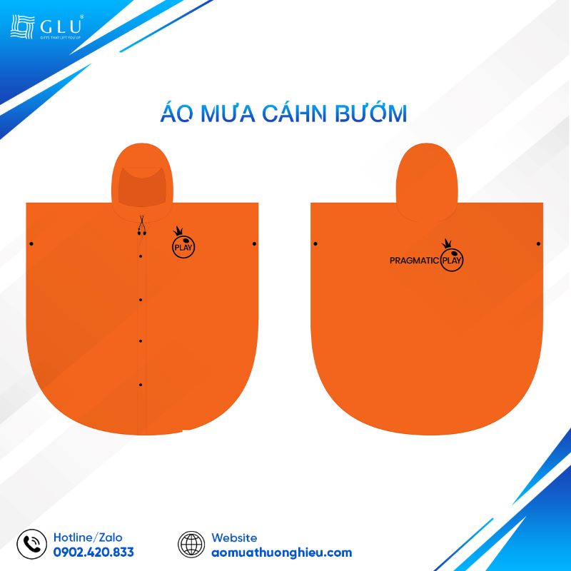 áo mưa cánh bướm in logo 2