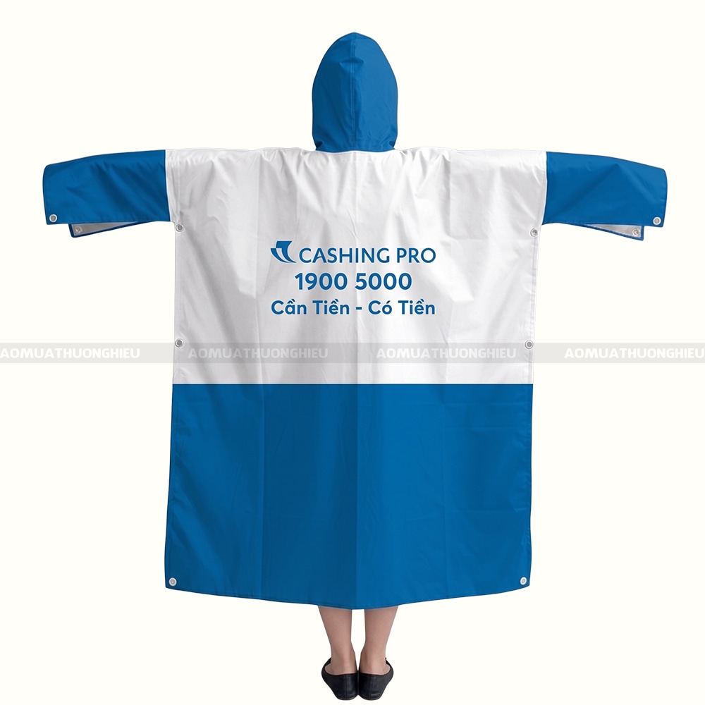 Áo mưa in chữ nhận diện thương hiệu 2