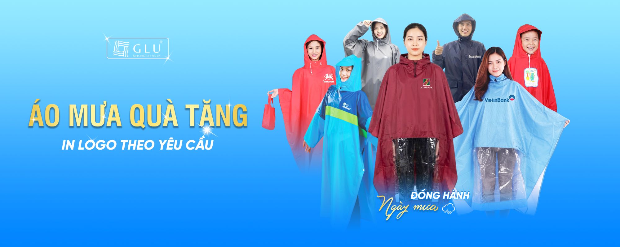 áo mưa quà tặng in logo theo yêu cầu