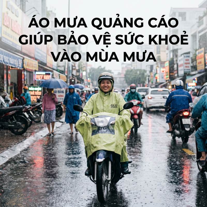 áo mưa quảng cáo giúp bảo vệ sức khoẻ vào mùa mưa