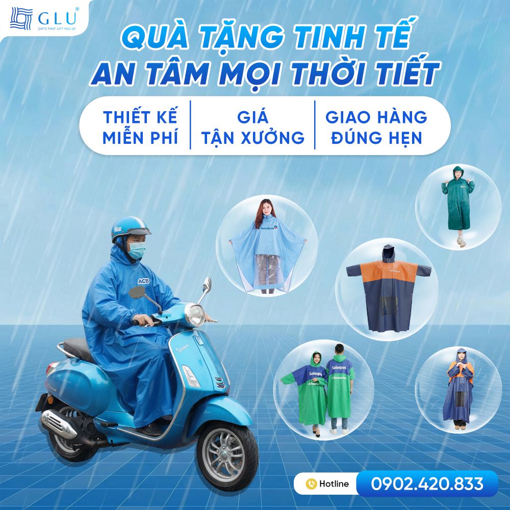 áo mưa thương hiệu xưởng sản xuất áo mưa giá rẻ theo yêu cầu