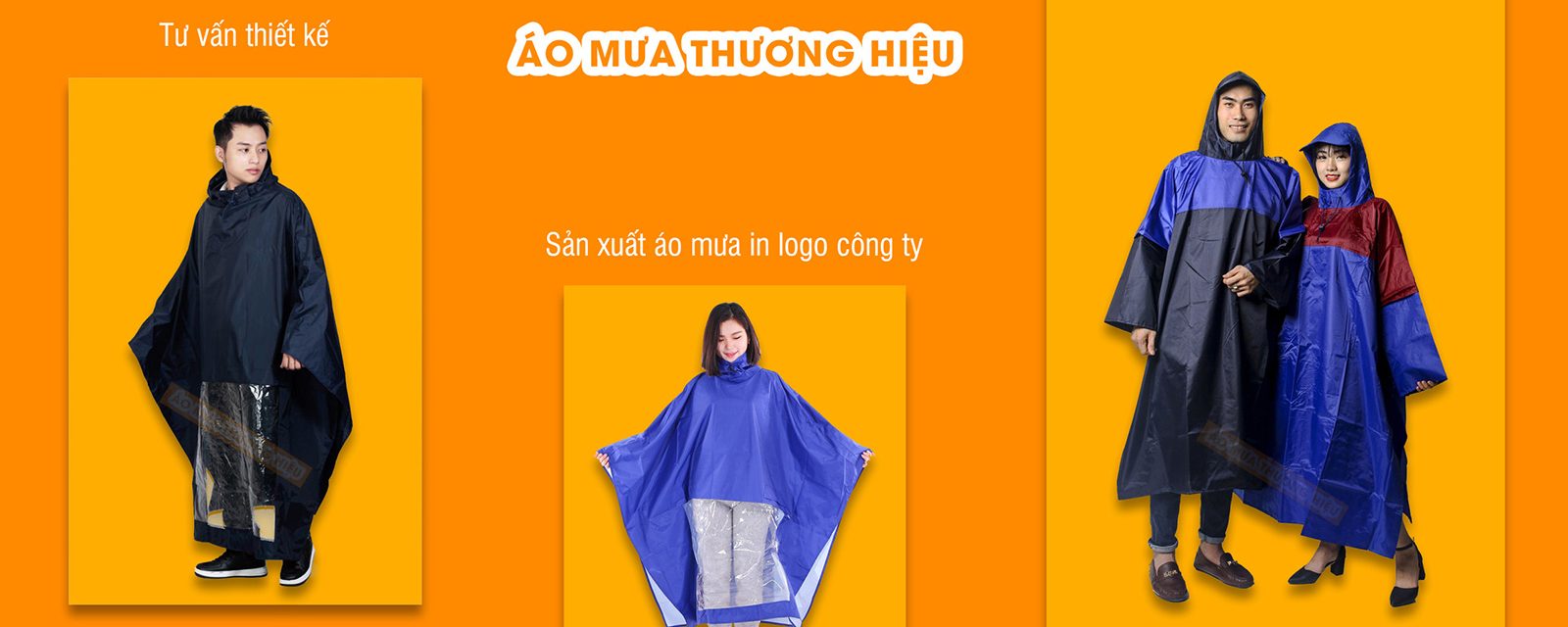 banner xưởng sản xuất áo mưa giá rẻ áo mưa thương hiệu 11