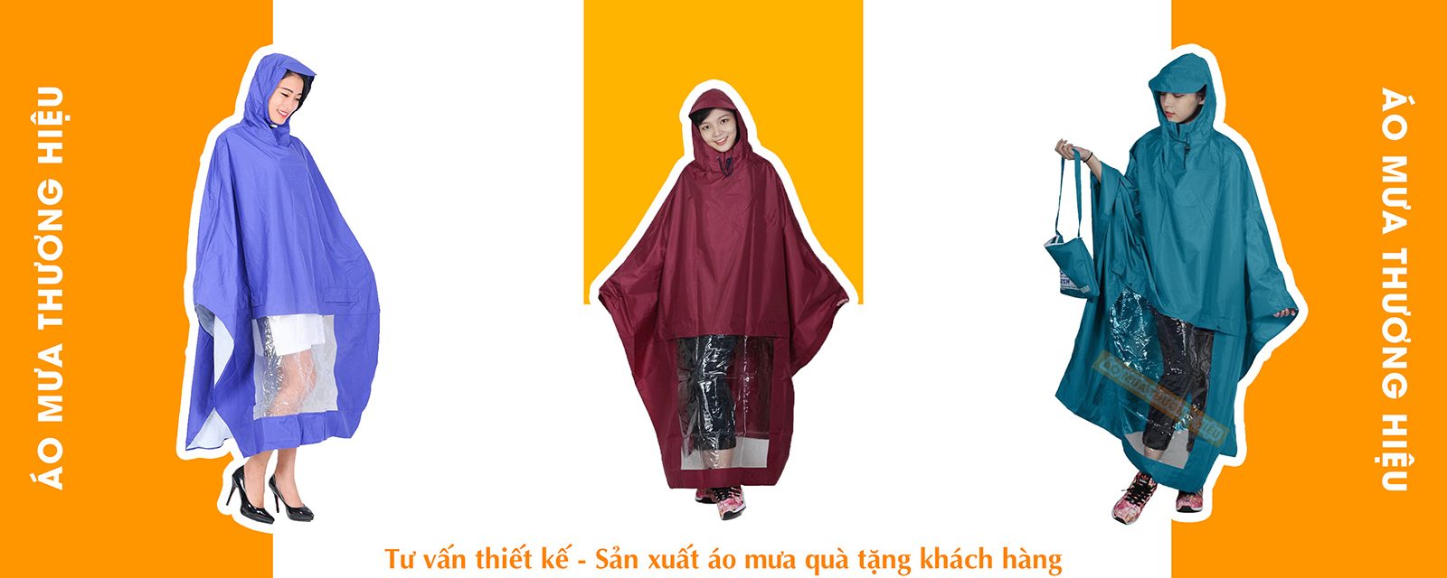 banner xưởng sản xuất áo mưa giá rẻ áo mưa thương hiệu 3