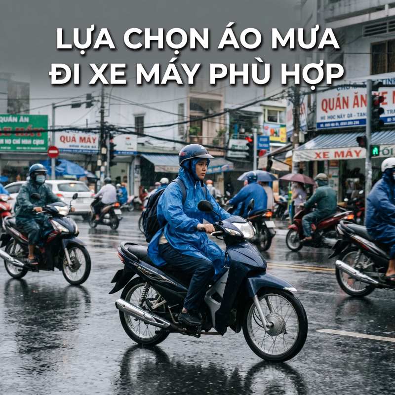 bí quyết lựa chọn áo mưa đi xe máy phù hợp với từng loại xe