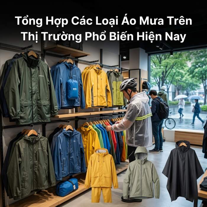 Các loại áo mưa trên thị trường