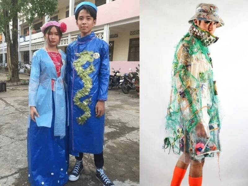 Cách làm váy bằng áo mưa đơn giản, sáng tạo và đẹp mắt