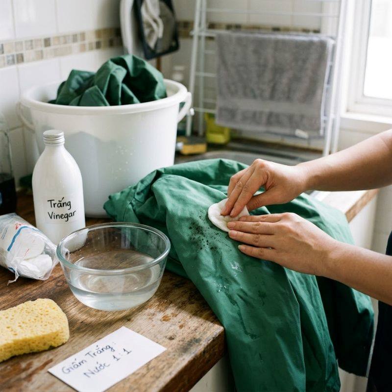 Cách xử lý áo mưa xuất hiện vết mốc bằng giấm trắng