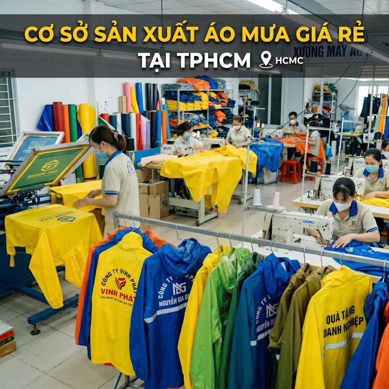 cơ sở sản xuất áo mưa giá rẻ tại tphcm
