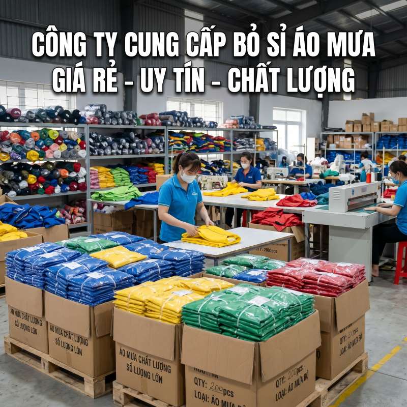 công ty cung cấp bỏ sỉ áo mưa giá rẻ - uy tín - chất lượng
