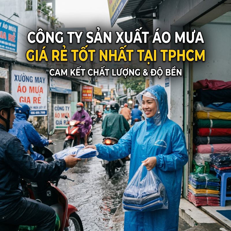 công ty sản xuất áo mưa giá rẻ tốt nhất tại tphcm