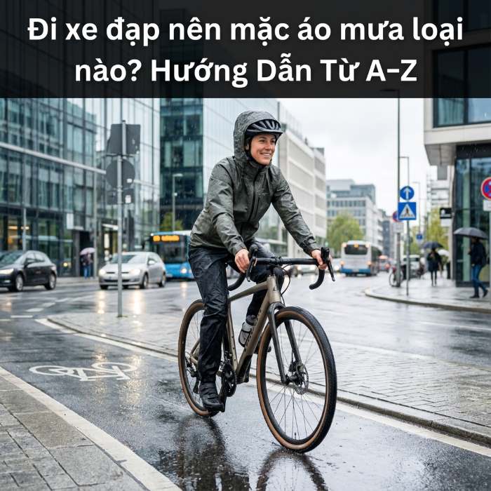 Đi xe đạp nên mặc áo mưa loại nào