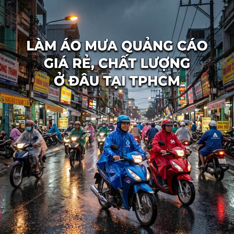 làm áo mưa quảng cáo giá rẻ, chất lượng ở đâu tại tphcm