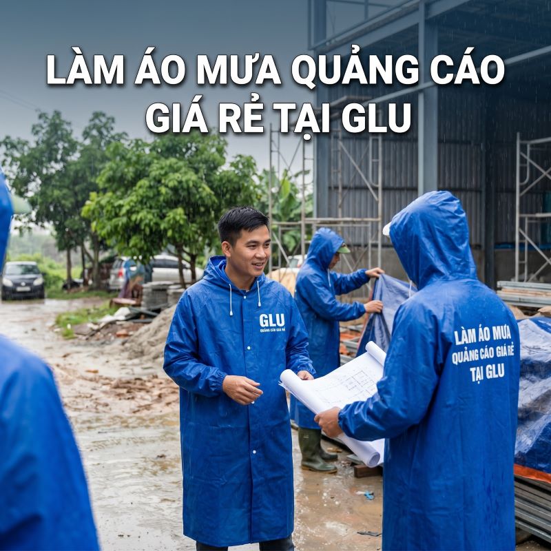 làm áo mưa quảng cáo giá rẻ tại cơ sở áo mưa quảng cáo glu