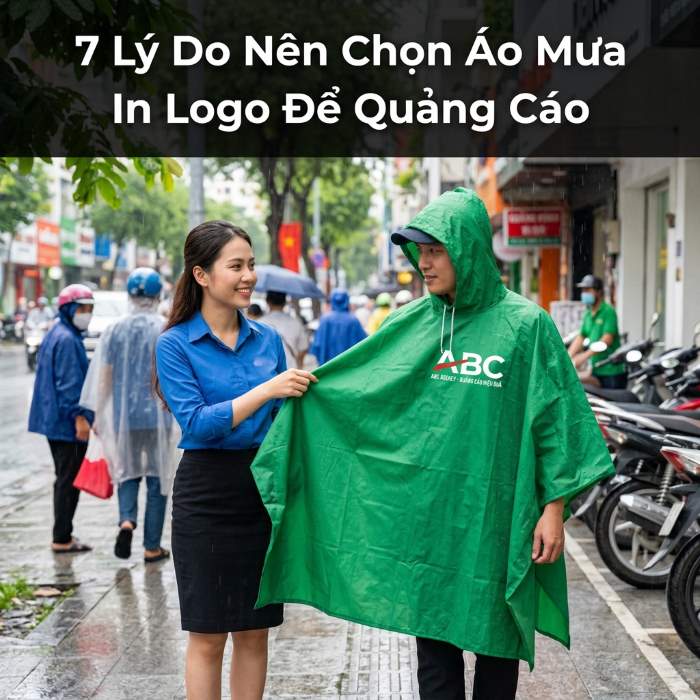 lý do nên chọn áo mưa in logo để quảng cáo