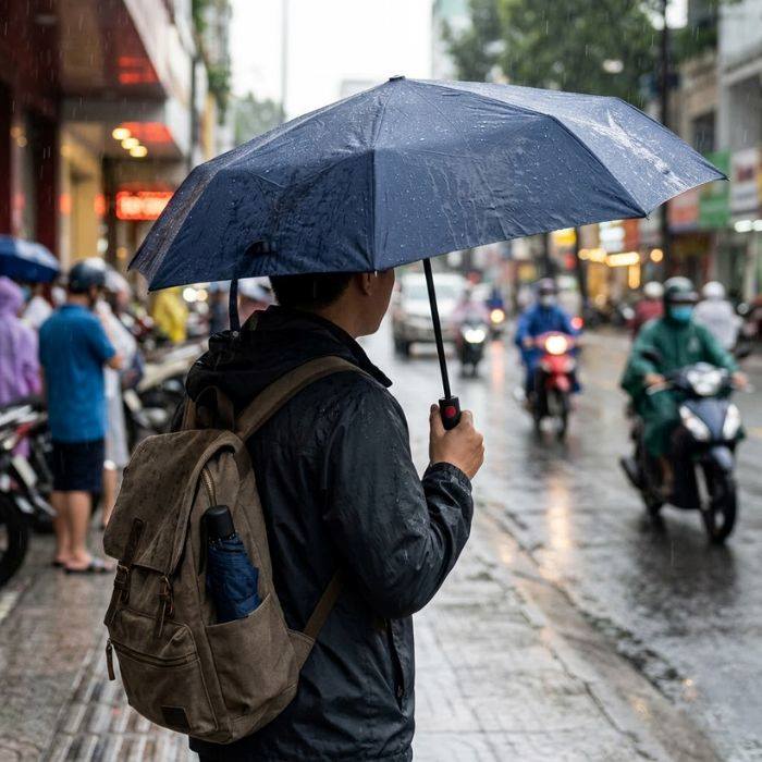 Ô gấp gọn – vật dụng cần trang bị vào mùa mưa hàng ngày