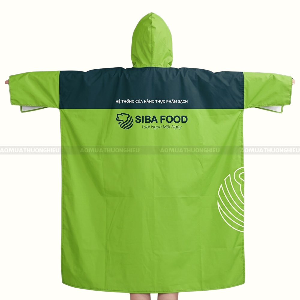 Sản xuất áo mưa tphcm in logo 2
