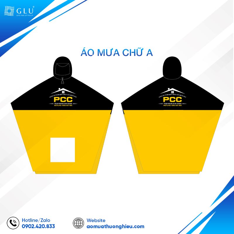 thiết kế áo mưa in logo công ty 2