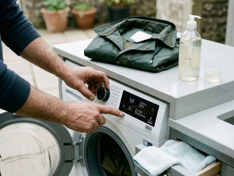 Thiết lập chế độ đúng trong cách giặt áo mưa bằng máy giặt