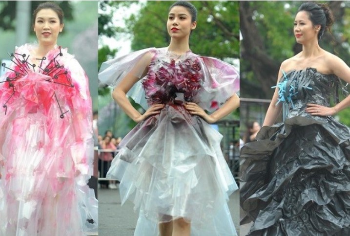 Thời trang tái chế bằng áo mưa 11