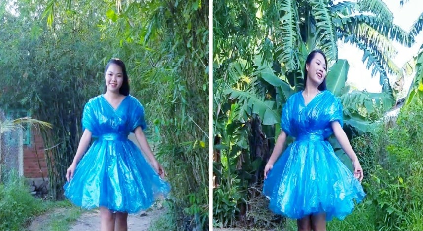 Thời trang tái chế bằng áo mưa 14