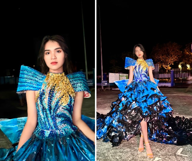 Thời trang tái chế bằng áo mưa 7