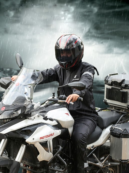 Top các loại áo mưa bộ Motowolf chống nước cao cấp 