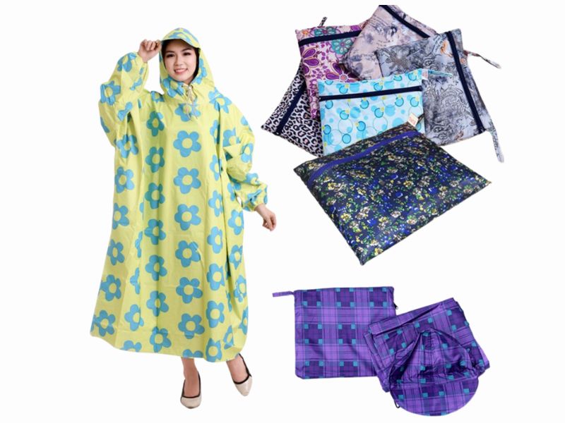Vải Dù: Chất liệu áo mưa chống thấm tốt, chống mài mòn, tuổi thọ cao