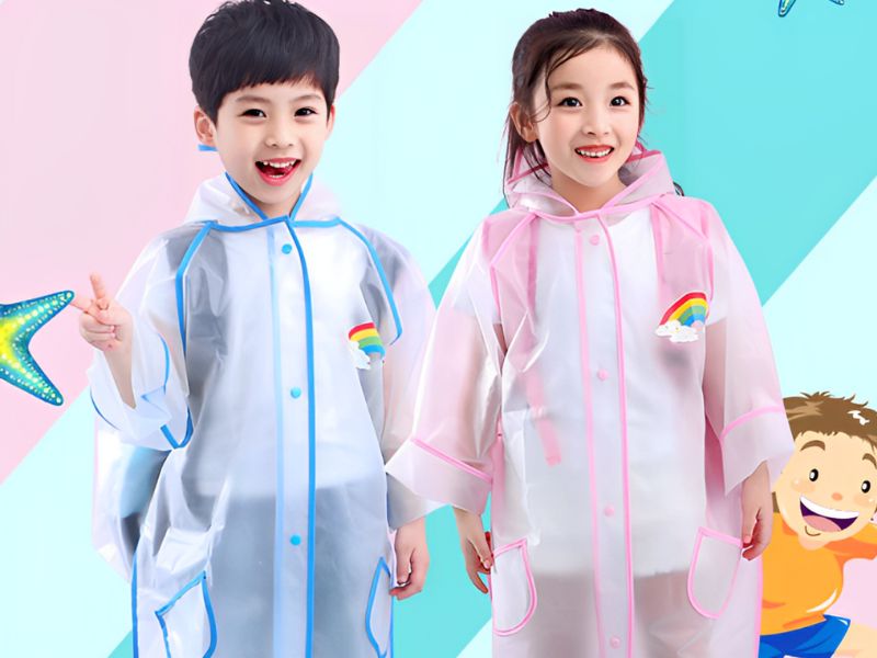 Vải nhựa EVA: Chất liệu làm áo mưa cho bé, không độc hại, không mùi hôi