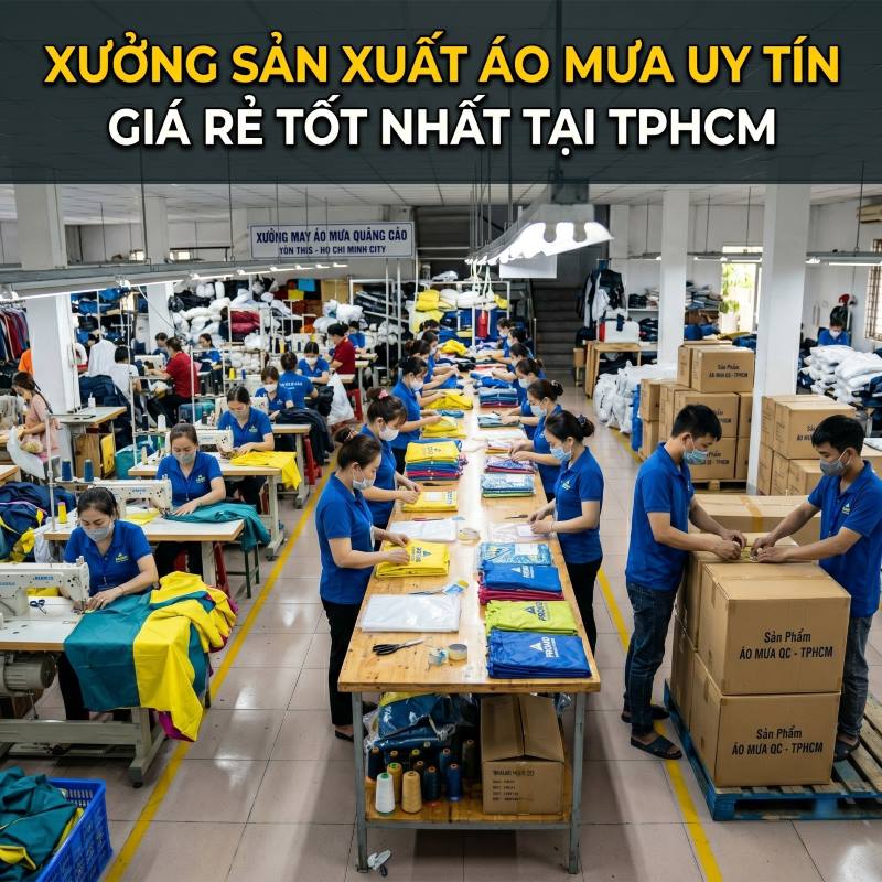 xưởng sản xuất áo mưa uy tín giá rẻ tốt nhất tại tphcm