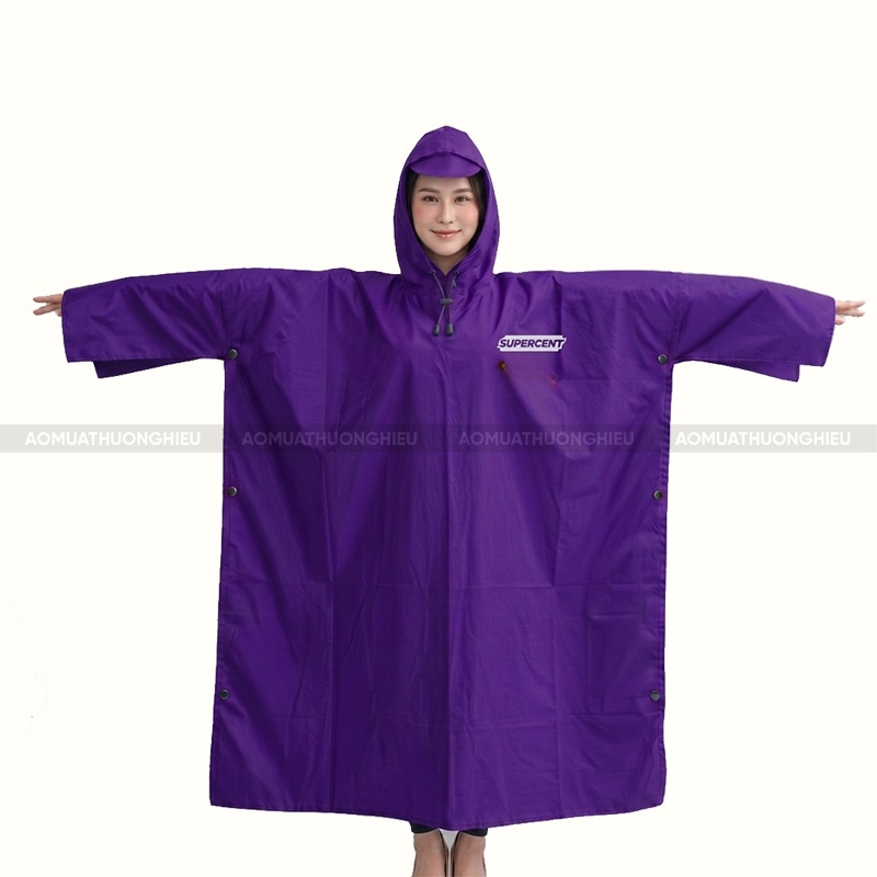Áo mưa quà tặng doanh nghiệp màu tím 1