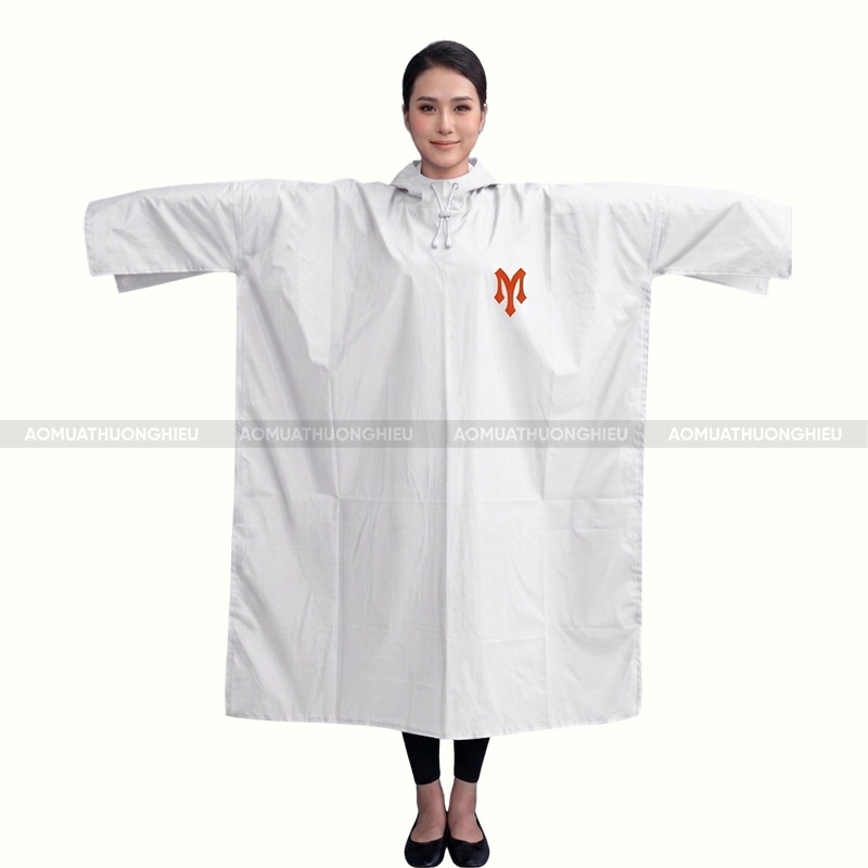 Áo mưa quà tặng giá rẻ màu trắng 1