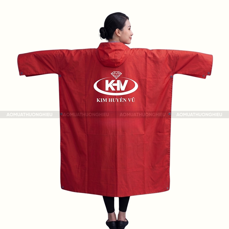Áo mưa quà tặng in logo cánh dơi vải dù QT26011 2