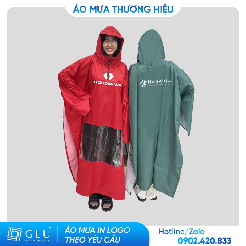 In logo thông điệp lên áo mưa - Xu hướng thiết kế áo mưa quà tặng mới nhất